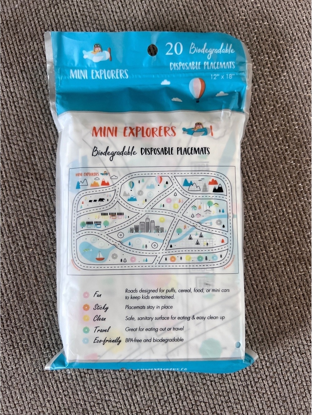 Mini Explorers Disposable Placemats